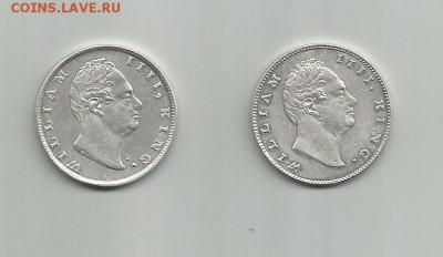 1 рупия 1835 год 2 шт - Е