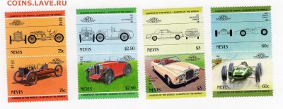 Транспорт Nevis Leaders of the World - Automobiles 8м MNH - 1985 Leaders of the World - Automobiles 8м MNH