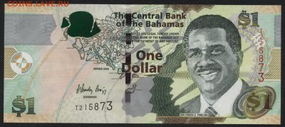 Багамские острова 1$ 2008г. UNC. до 22-00 мск 04.02.16 г. - Багамы 1 2008 аверс