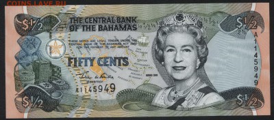 2 $ 2001г. UNC. до 22-00 мск 04.02.16 г. - Багамы полбакса 200 аверс