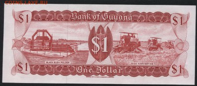 Гайана 1$  1989 года. UNC. до 22-00 мск 04.02.16 г. - Гайана 1 реверс