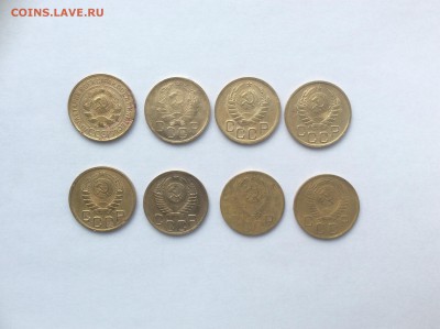 3 копейки 1931-1956г.г. 8 штук. До 03.02.2016 до 22.00 - image
