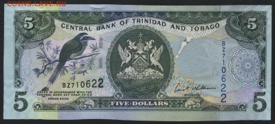 Тринидат и Табаго 5$ 2006г. UNC. до 22-00 мск 04.02.16 г. - Тринидат иТ 5 2006 аверс