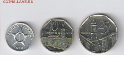 КУБА - 3 монеты - 1 - 10 - 25 сентаво до 08.02.2016г 21-00 - КУБА15