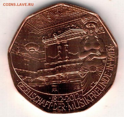 Австрия 5€ 2012 Общество меломанов 08.02.16 в 22.00мск(Б589) - 4-а2012