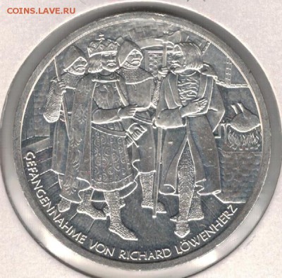 Ag Австрия 10€ 2009 Ричард Львиное сердце 08.02-22ч (Б554) - 5-а2009