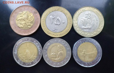 6 КРУПНЫХ иностранных Биметаллических монет .6.02.2016г - DSC02892.JPG