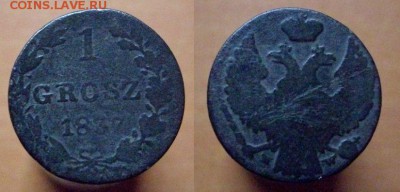 1 грош 1823,1824,1837,1839 - 1 грош 1837