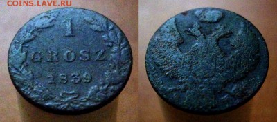 1 грош 1823,1824,1837,1839 - 1 грош 1839