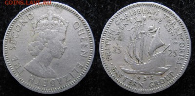 Брит Карибы 25 центов 1955: до 11-02-16 в 22:00 - Брит Карибы 25 центов 1955    601