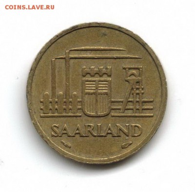 10 франков Саар 1954 г - 10 франков саар 2