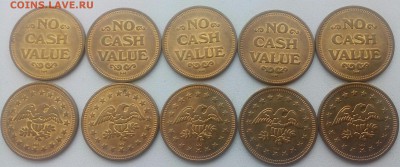 Жетоны NO CASH VALUE "орёл", 10шт. До 22:00 8.02.2016г - IMG_20160205_132922_024