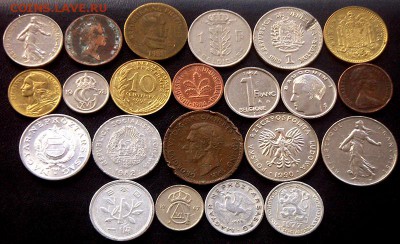 52 разные зарубежные монеты (см. описание). До 05.02_22.16мс - 4