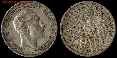 2 марки 1906  Пруссия до 11.02.16г 22.00 МСК - 1906