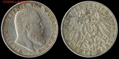 2 марки 1900 Вюрттемберг до 11.02.16г 22.00 МСК - 1900
