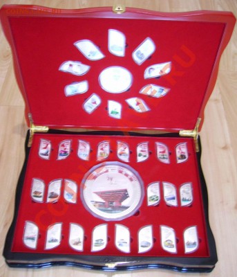 Китай набор жетонов Экспо 2010, посеребрение, эмаль - Экспо 2010 5