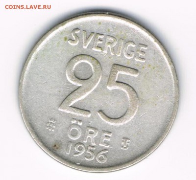 25 эре Швеция 1953,54,55,56,57,58 до 12.02 - 25-1956а