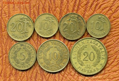 подборка ранней Финляндии 7 монет до 11.02.16. 22-00 мск - img307