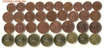Евро 13 монет и 58 монет евроцентов до 10.02.2016 - Кипр