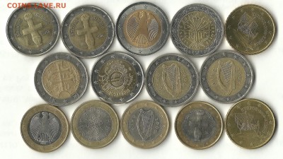 Евро 13 монет и 58 монет евроцентов до 10.02.2016 - Евро