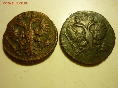 2 полушки1735 и31г.2 денги1734 и31г. - фы9