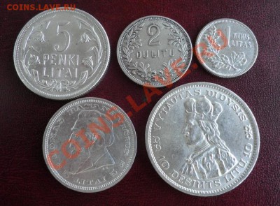 Серебро 1925-36 г.г. Литва. - Lith.4Ag1925-36