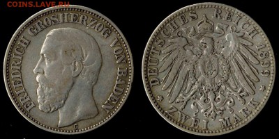 2 марки 1899  Баден до 14.02.16г  22.00 МСК - 1899