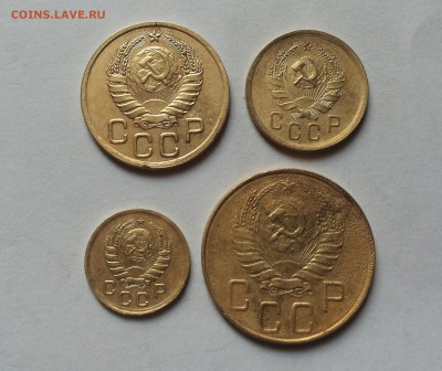 1,2,3,5 коп 1938 комплект до 14.02 - 1938 с3