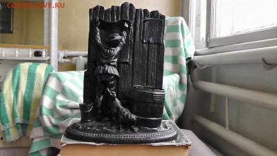 Спичечница «Наклейщик объявлений с собачкой и бочонком». - S1560086.JPG