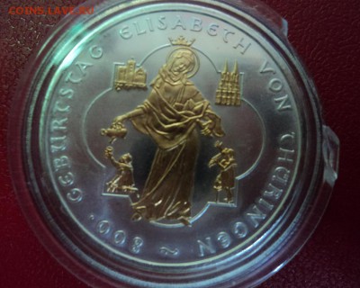 10 евро Св. Елизавета позолота - DSC00125ф