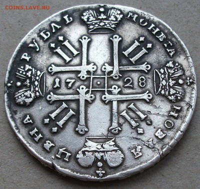 Рубль 1728г.  Пётр 2 на оценку - DSCF5159.JPG