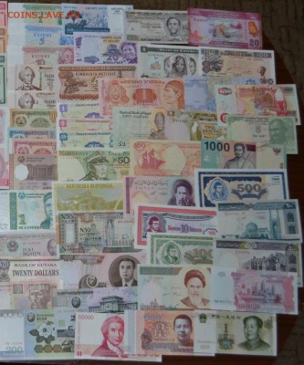 К-т 100 банкнот.Все разные!UNC БЛИЦ до22-00 мск 14.02.16 г. - К-т 100 банкнот!3