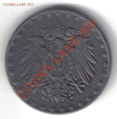 Германия 10 пфенниг 1917F, железо до 13.10 21.00мск - Германия 10 пфенниг 1917F-2