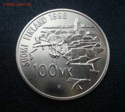 Финляндия 100 марок 1998 КОРАБЛЬ. Свеаборг не частая!!! - Реверс 100 марок.JPG