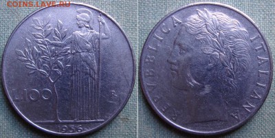 3 шт.100 лир, 1956г. Италия до 17.02.16 в 22.00 мск - 1it
