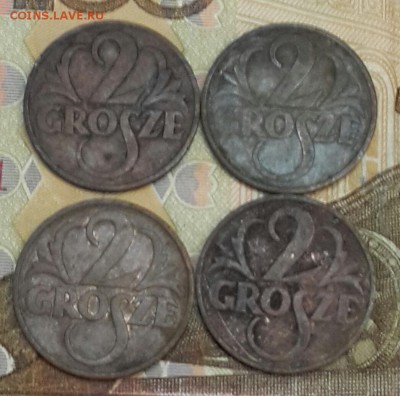 Польша. 2 грош 1934, 1937,1938,1939. До 16.02.2016 в 22.00 - 20160211_191000-1