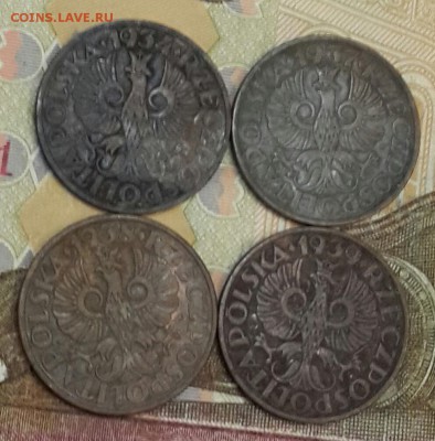 Польша. 2 грош 1934, 1937,1938,1939. До 16.02.2016 в 22.00 - 20160211_191035-1