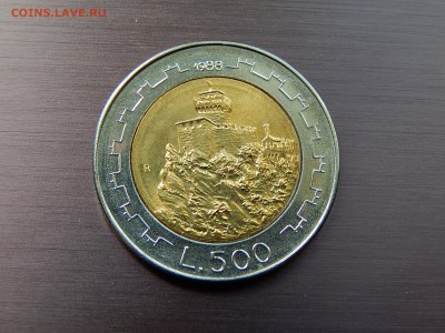 САН МАРИНО 500 лир 1988г (би-метал) - DSCN4096.JPG