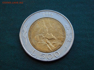 САН МАРИНО 500 лир 1994 г (би-метал) - DSCN4298.JPG