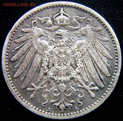 Германская Империя_серебряная марка 1905(А); до 12.02_22.38м - 10966