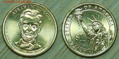 США, 1$, A Lincoln-2010, "D", до 16.02.2016г. 22-00 мск - 2010 A Lincoln.JPG