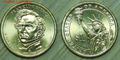 США, 1$, F Pierce-2010, "D", до 16.02.2016г. 22-00 мск - 2010- F Pierce.JPG