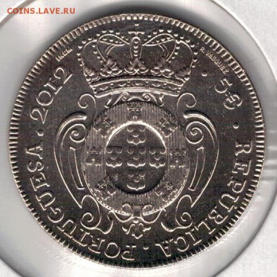 ПОРТУГАЛИЯ 5€ 2012 НУМИЗМАТИКА ДО 18.02.16 В 22.00МСК (Б684) - 4-п5а