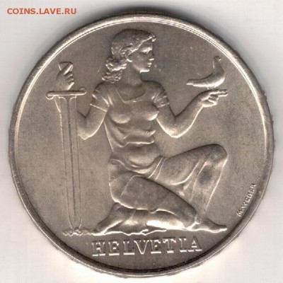 Ag ШВЕЙЦАРИЯ 5 ФРАНКОВ 1936 ФОНД ВООРУЖЕНИЯ 18.02-22Ч (Б654) - 5-ш