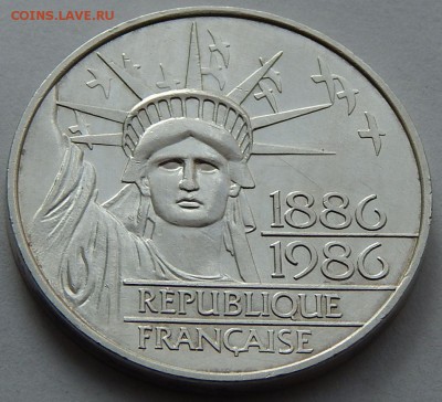 Франция 100 франков 1986 Статуя Свободы, до 19.02.16 в 22:00 - 3880
