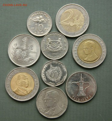 Лот иностранных монет 9 штук до 18,02,22-00 - ин2