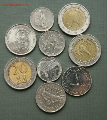 Лот иностранных монет 9 штук до 18,02,22-00 - ин