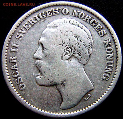 Швеция_2 кроны 1878. Серебро; до 14.02_22.02мск - 10047