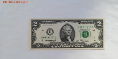 США, 2 доллара 2009 г. (D) до 18.02.2016 г. - 20160110_141654