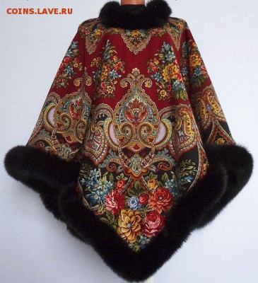 Одежда. Русский стиль. Ручная работа. - eda096fce3cbea5a27506db5fa--odezhda-poncho-majya-s-naturalnym-mehom-pestsa